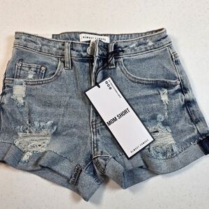 Almost Famous Distressed Light Blue Jean Shorts